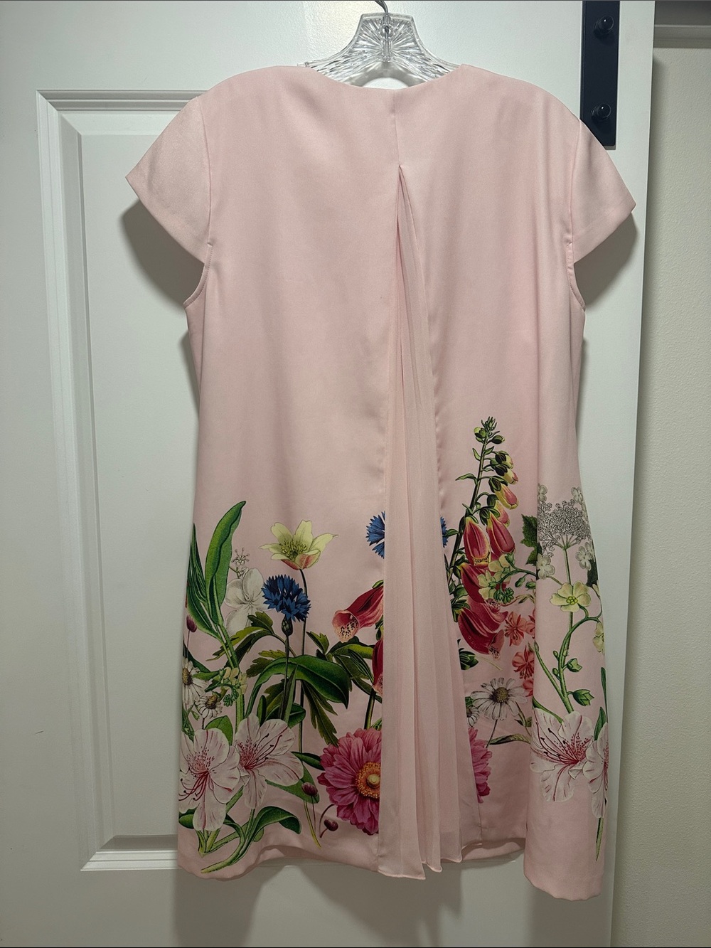 Ted Baker London Pale Pink Floral Hem Shift Dress - Picture 2 of 4